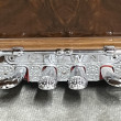 1909 RARE 4 pedal CROWN orchestral piano. Burled walnut - Upright - Studio Pianos